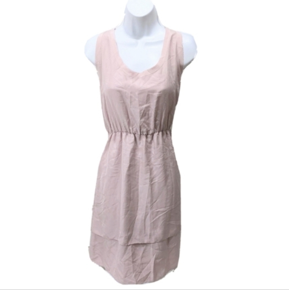 Banana Republic Silk Pink Sleeveless Dress